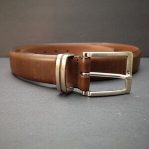 Florsheim Men's Size 30 Made in Italy Genuine Italian Leather Dark Brown Belt